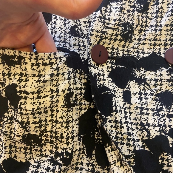 Vintage Designer Oleg Cassini Black & White 80’s Print Blazer - Picture 13 of 15